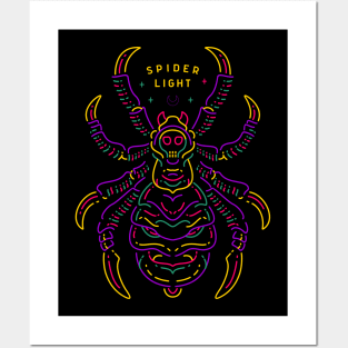 Spider Monoline Posters and Art